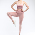 High Quality Plus Size Yoga Active Wear Dyeing Gradient Color Hollow Out Breathable Seamless Leggings Set